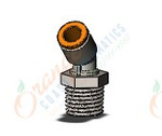 SMC KQ2K07-35NS fitting, 45 deg male elbow, KQ2 FITTING (sold in packages of 10; price is per piece)