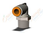 SMC KQ2L05-34NS fitting, male elbow, KQ2 FITTING (sold in packages of 10; price is per piece)