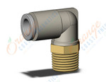 SMC KQ2L06-01A fitting, male elbow, KQ2 FITTING (sold in packages of 10; price is per piece)