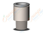 SMC KQ2S12-02NS fitting, hex hd male connector, KQ2 FITTING (sold in packages of 10; price is per piece)