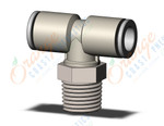 SMC KQ2T08-02NS fitting, branch tee, KQ2 FITTING (sold in packages of 10; price is per piece)