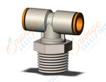 SMC KQ2T11-37NS fitting, branch tee, KQ2 FITTING (sold in packages of 10; price is per piece)