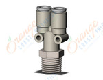 SMC KQ2U06-02NS fitting, branch y, KQ2 FITTING (sold in packages of 10; price is per piece)