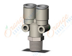 SMC KQ2U08-02NS fitting, branch y, KQ2 FITTING (sold in packages of 10; price is per piece)