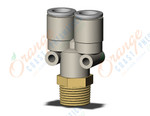 SMC KQ2U10-03A fitting, branch y, KQ2 FITTING (sold in packages of 10; price is per piece)