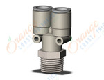 SMC KQ2U12-04NS fitting, branch y, KQ2 FITTING (sold in packages of 10; price is per piece)