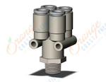 SMC KQ2UD06-01NS fitting, diff dia double union, KQ2 FITTING (sold in packages of 10; price is per piece)