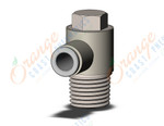 SMC KQ2V06-02NS fitting, uni male elbow, KQ2 FITTING (sold in packages of 10; price is per piece)