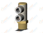 SMC KQ2VD10-04A fitting, dble uni male elbow, KQ2 FITTING (sold in packages of 10; price is per piece)