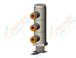 SMC KQ2VT01-34NS fitting, tple uni male elbow, KQ2 FITTING (sold in packages of 10; price is per piece)
