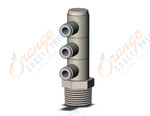 SMC KQ2VT04-03NS fitting, tple uni male elbow, KQ2 FITTING (sold in packages of 10; price is per piece)