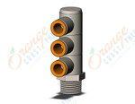 SMC KQ2VT09-36NS fitting, tple uni male elbow, KQ2 FITTING (sold in packages of 10; price is per piece)