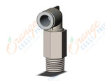 SMC KQ2W08-02N fitting, ext male elbow, KQ2 FITTING (sold in packages of 10; price is per piece)