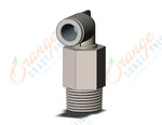 SMC KQ2W08-03NS fitting, ext male elbow, KQ2 FITTING (sold in packages of 10; price is per piece)