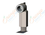 SMC KQ2W12-02NS fitting, ext male elbow, KQ2 FITTING (sold in packages of 10; price is per piece)