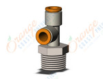 SMC KQ2Y07-36NS fitting, male run tee, KQ2 FITTING (sold in packages of 10; price is per piece)