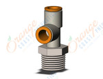 SMC KQ2Y11-37NS fitting, male run tee, KQ2 FITTING (sold in packages of 10; price is per piece)