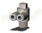 SMC KQ2Z04-01NS fitting, br uni male elbow, KQ2 FITTING (sold in packages of 10; price is per piece)