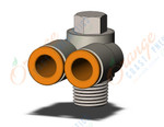 SMC KQ2Z07-34NS fitting, br uni male elbow, KQ2 FITTING (sold in packages of 10; price is per piece)