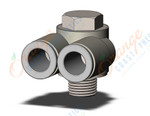 SMC KQ2Z08-01NS fitting, br uni male elbow, KQ2 FITTING (sold in packages of 10; price is per piece)