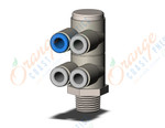 SMC KQ2ZD04-01NS fitting, dble br uni male elbo, KQ2 FITTING (sold in packages of 10; price is per piece)