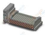 SMC SS5V1-W10S1EAD-13B-N7-D0 mfld, plug-in, SS5V1 MANIFOLD SV1000