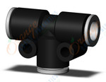 SMC KQ2T08-00A-X35 fitting, union tee, KQ2 FITTING (sold in packages of 10; price is per piece)