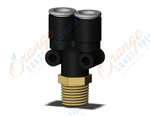 SMC KQ2U08-02AS-X35 fitting, branch y, KQ2 FITTING (sold in packages of 10; price is per piece)