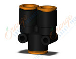 SMC KQ2U11-00A-X35 fitting, union y, KQ2 FITTING (sold in packages of 10; price is per piece)
