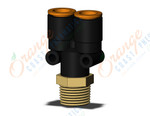 SMC KQ2U11-36AS-X35 fitting, branch y, KQ2 FITTING (sold in packages of 10; price is per piece)