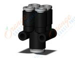 SMC KQ2UD04-06A-X35 fitting, diff dia double union, KQ2 FITTING (sold in packages of 10; price is per piece)