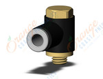 SMC KQ2V04-M5A-X35 fitting, uni male elbow, KQ2 FITTING (sold in packages of 10; price is per piece)