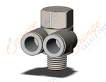 SMC KQ2ZF10-02NS fitting, br uni female elbow, KQ2 FITTING (sold in packages of 10; price is per piece)