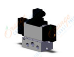 SMC VFS4210-5DZC-04 valve dbl non plug-in base mt, VFS4000 SOL VALVE 4/5 PORT