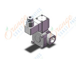 SMC VXD240KJ valve, media, VXD/VXZ 2-WAY MEDIA VALVE