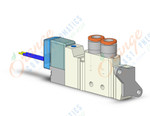 SMC VQZ1120-5G1-N7-F valve, body ported (dc), VQZ1000 VALVE, SOL 4/5-PORT***