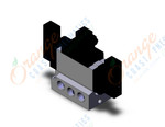 SMC VFS5310-5DZ-B04 valve dbl non plugin base mt, VFS5000 SOL VALVE 4/5 PORT