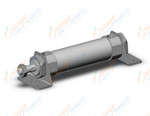 SMC CDM2L40-75Z cyl, rnd body, dbl act, sw cap, CM2/CM3 ROUND BODY CYLINDER***