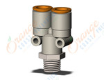 SMC KQ2U11-35NS kq2 3/8, KQ2 FITTING (sold in packages of 10; price is per piece)