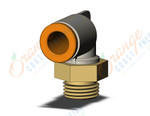 SMC KQ2L07-34AP fitting, male elbow, KQ2 FITTING (sold in packages of 10; price is per piece)