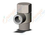 SMC KQ2VF12-04NS fitting, uni female elbow, KQ2 FITTING (sold in packages of 10; price is per piece)