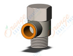 SMC KQ2VF13-37NS fitting, univ female elbow, KQ2 FITTING (sold in packages of 10; price is per piece)