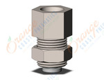 SMC KQ2E04-G01N fitting, bulkhead connector, KQ2 FITTING (sold in packages of 10; price is per piece)