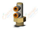 SMC KQ2VD07-36AP fitting, dble uni male elbow, KQ2 FITTING (sold in packages of 10; price is per piece)