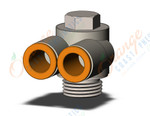 SMC KQ2Z11-36NP fitting, br uni male elbow, KQ2 FITTING (sold in packages of 10; price is per piece)