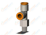 SMC KQ2Y07-33N fitting, male run tee, KQ2 FITTING (sold in packages of 10; price is per piece)