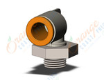 SMC KQ2L09-34NP fitting, male elbow, KQ2 FITTING (sold in packages of 10; price is per piece)