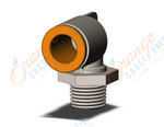 SMC KQ2L09-34N fitting, male elbow, KQ2 FITTING (sold in packages of 10; price is per piece)