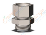 SMC KQ2E10-G03N fitting, bulkhead connector, KQ2 FITTING (sold in packages of 10; price is per piece)