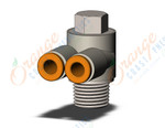 SMC KQ2Z03-34N fitting, br uni male elbow, KQ2 FITTING (sold in packages of 10; price is per piece)